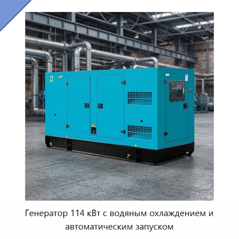 Генератор 114 кВт с водяным охлаждением и автоматическим запуском