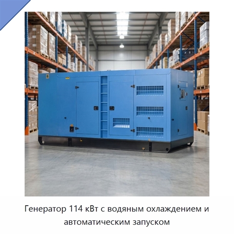 Генератор 114 кВт с водяным охлаждением и автоматическим запуском