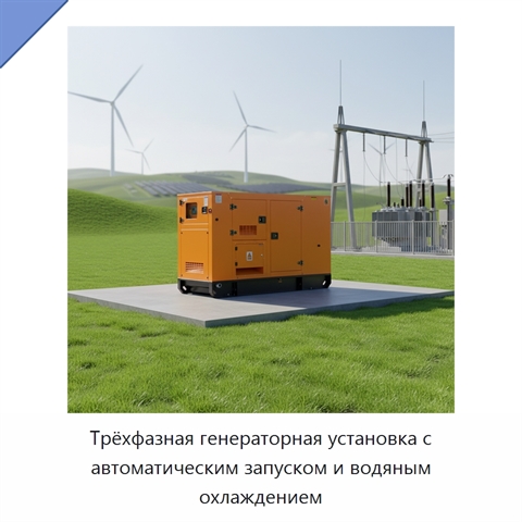 Трёхфазная генераторная установка с автоматическим запуском и водяным охлаждением