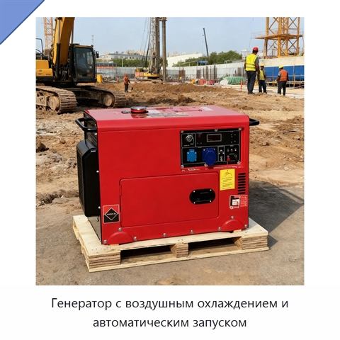 Генератор с воздушным охлаждением и автоматическим запуском