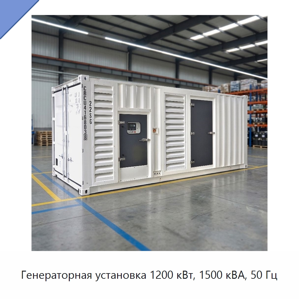 Генераторная установка 1200 кВт, 1500 кВА, 50 Гц — Дизельные генераторы