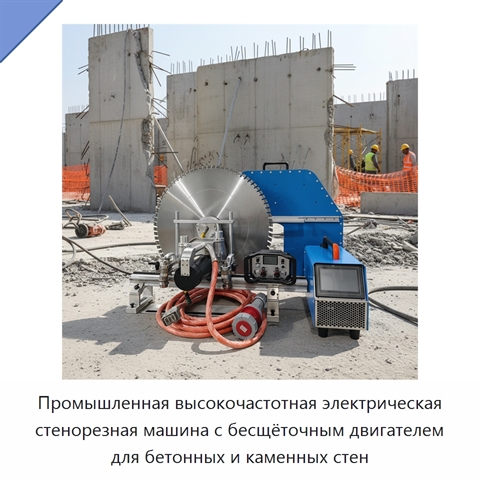 Промышленная высокочастотная электрическая стенорезная машина с бесщёточным двигателем для бетонных и каменных стен