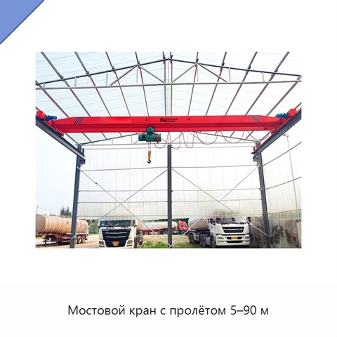 Мостовой кран с пролётом 5–90 м