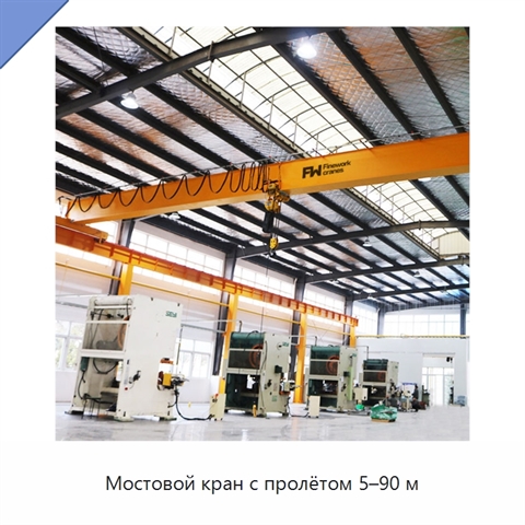 Мостовой кран с пролётом 5–90 м