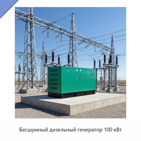 Бесшумный дизельный генератор 100 кВт