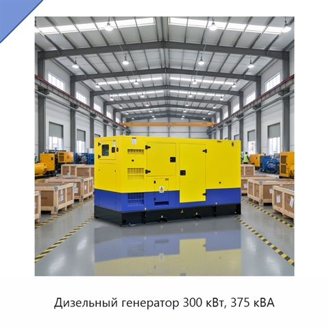 Дизельный генератор 300 кВт, 375 кВА