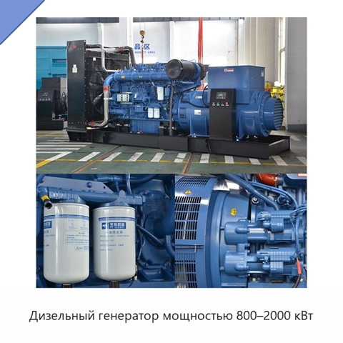 Дизельный генератор мощностью 800–2000 кВт