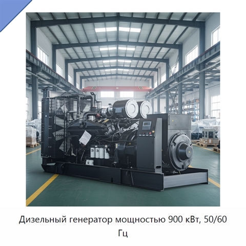 Дизельный генератор мощностью 900 кВт, 50/60 Гц