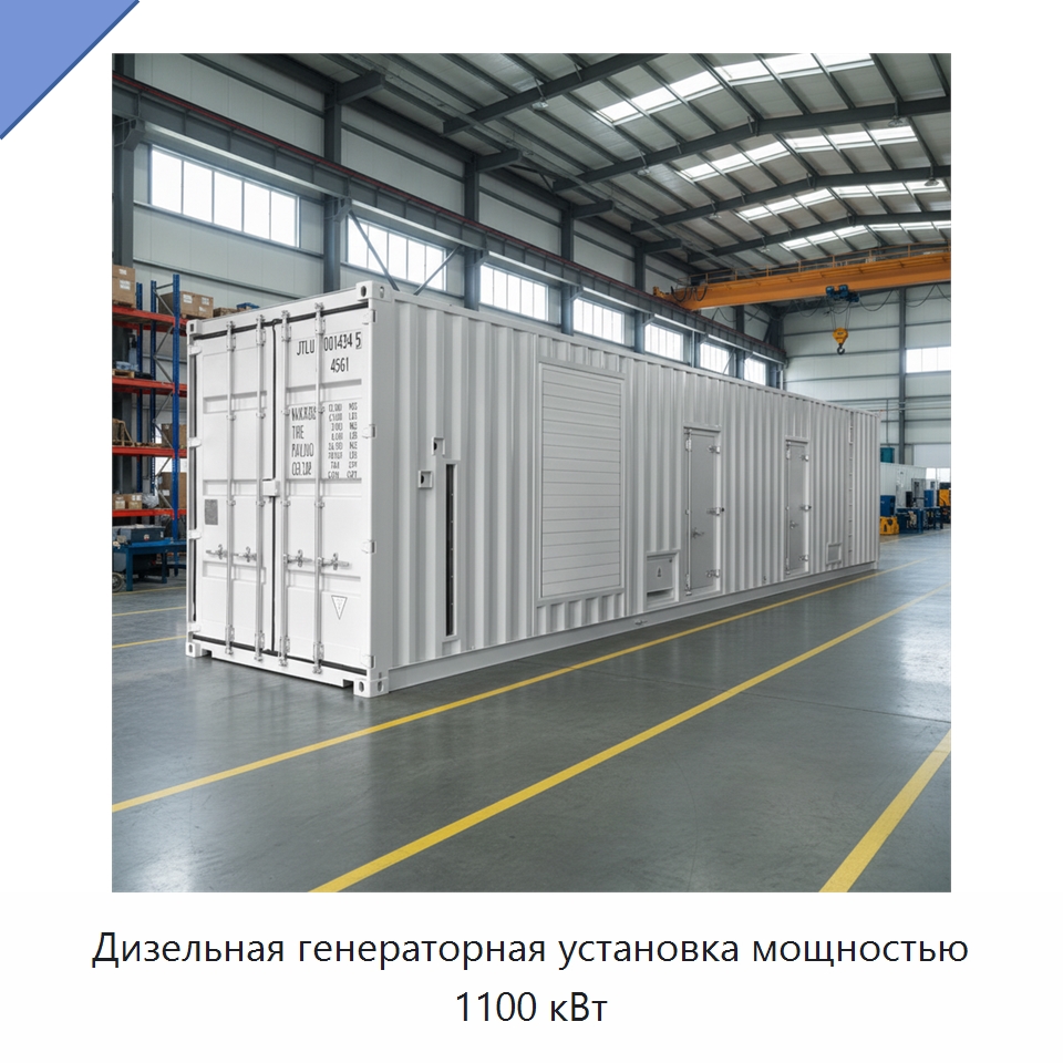 Дизельная генераторная установка мощностью 1100 кВт — Дизельные генераторы