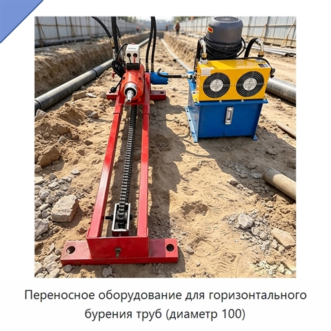 Переносное оборудование для горизонтального бурения труб (диаметр 100)