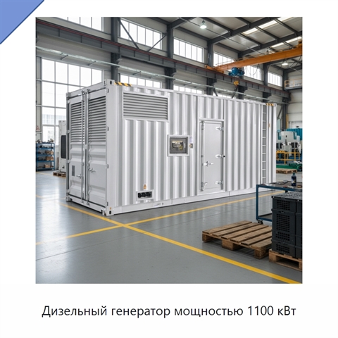 Дизельный генератор мощностью 1100 кВт