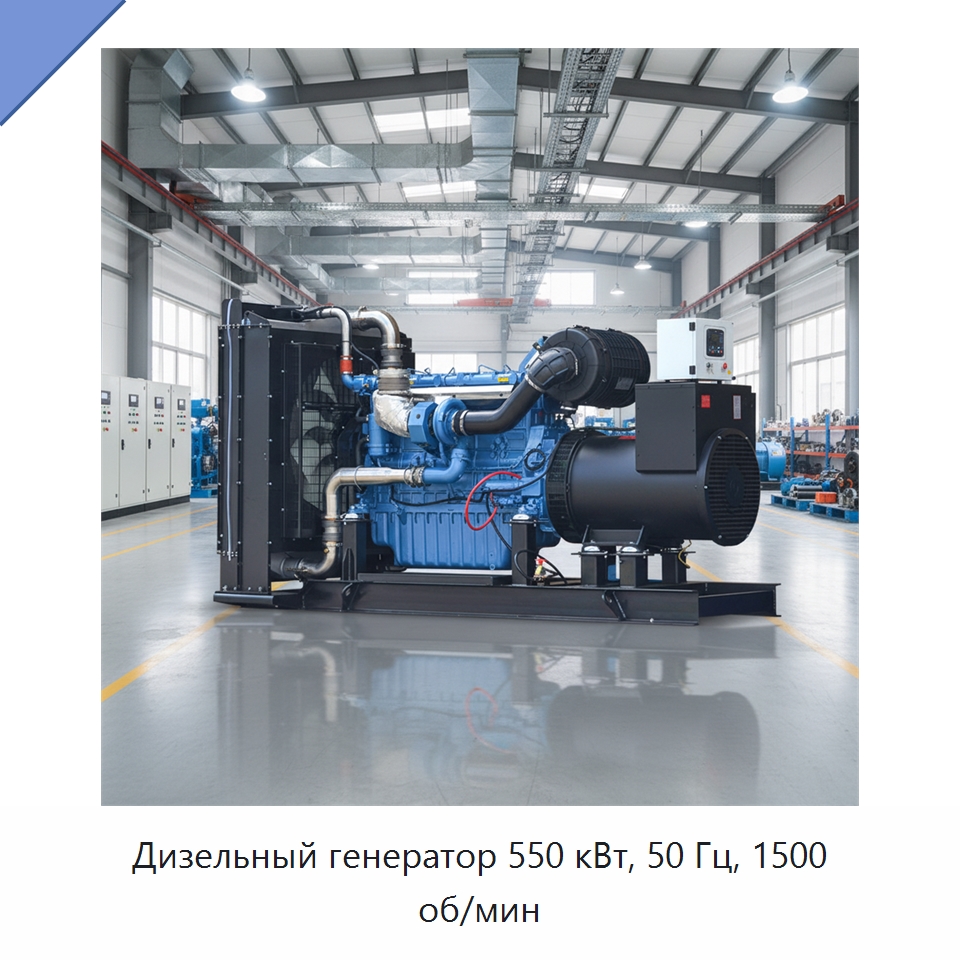 Дизельный генератор 550 кВт, 50 Гц, 1500 об/мин — Дизельные генераторы