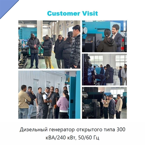 Дизельный генератор открытого типа 300 кВА/240 кВт, 50/60 Гц