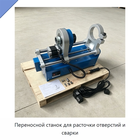 Переносной станок для расточки отверстий и сварки