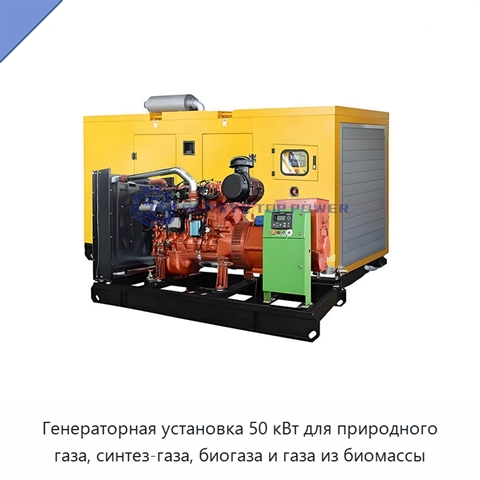 Генераторная установка 50 кВт для природного газа, синтез-газа, биогаза и газа из биомассы