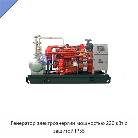 Генератор электроэнергии мощностью 220 кВт с защитой IP55