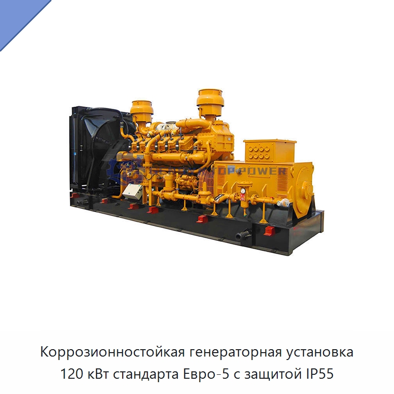 Коррозионностойкая генераторная установка 120 кВт стандарта Евро-5 с защитой IP55 — Газотурбинные генераторы