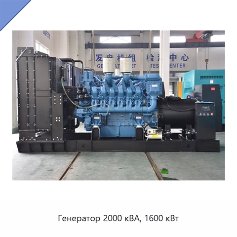 Генератор 2000 кВА, 1600 кВт