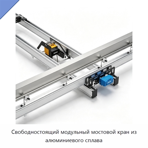 Свободностоящий модульный мостовой кран из алюминиевого сплава