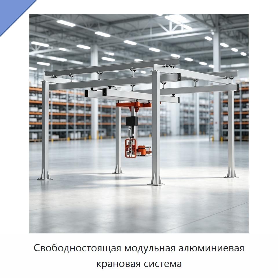 Свободностоящая модульная алюминиевая крановая система — Краны