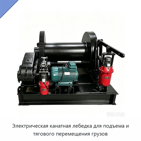 Электрическая канатная лебедка для подъема и тягового перемещения грузов