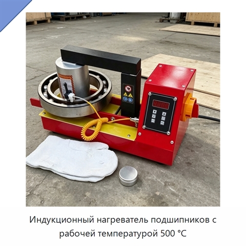 Индукционный нагреватель подшипников с рабочей температурой 500 °C