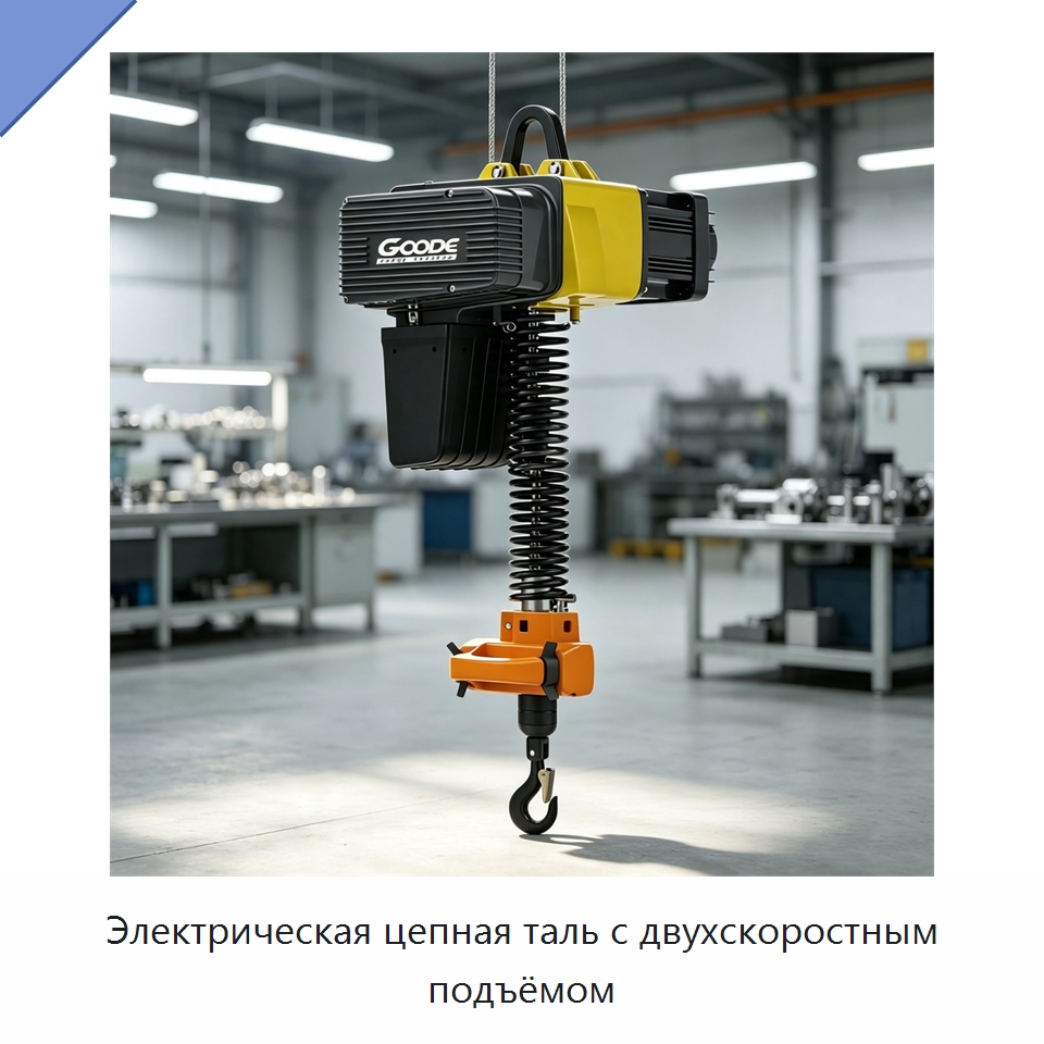 Электрическая цепная таль с двухскоростным подъёмом — Электротали