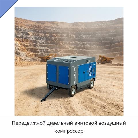 Передвижной дизельный винтовой воздушный компрессор