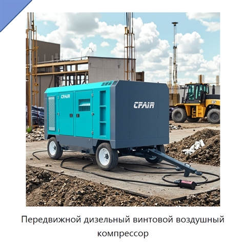Передвижной дизельный винтовой воздушный компрессор