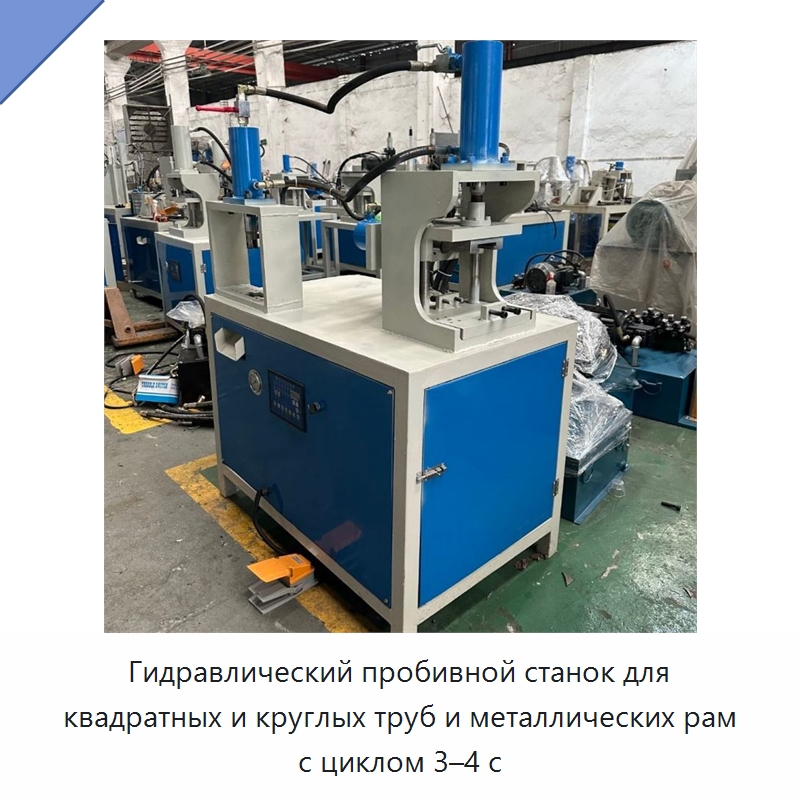 Гидравлический пробивной станок для квадратных и круглых труб и металлических рам с циклом 3–4 с — Специальное оборудование для металлообработки и металлургии