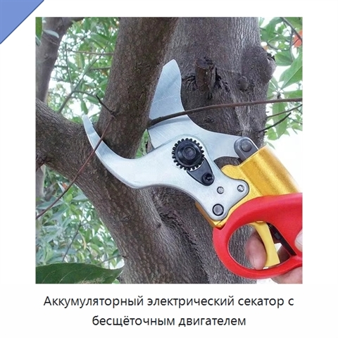 Аккумуляторный электрический секатор с бесщёточным двигателем