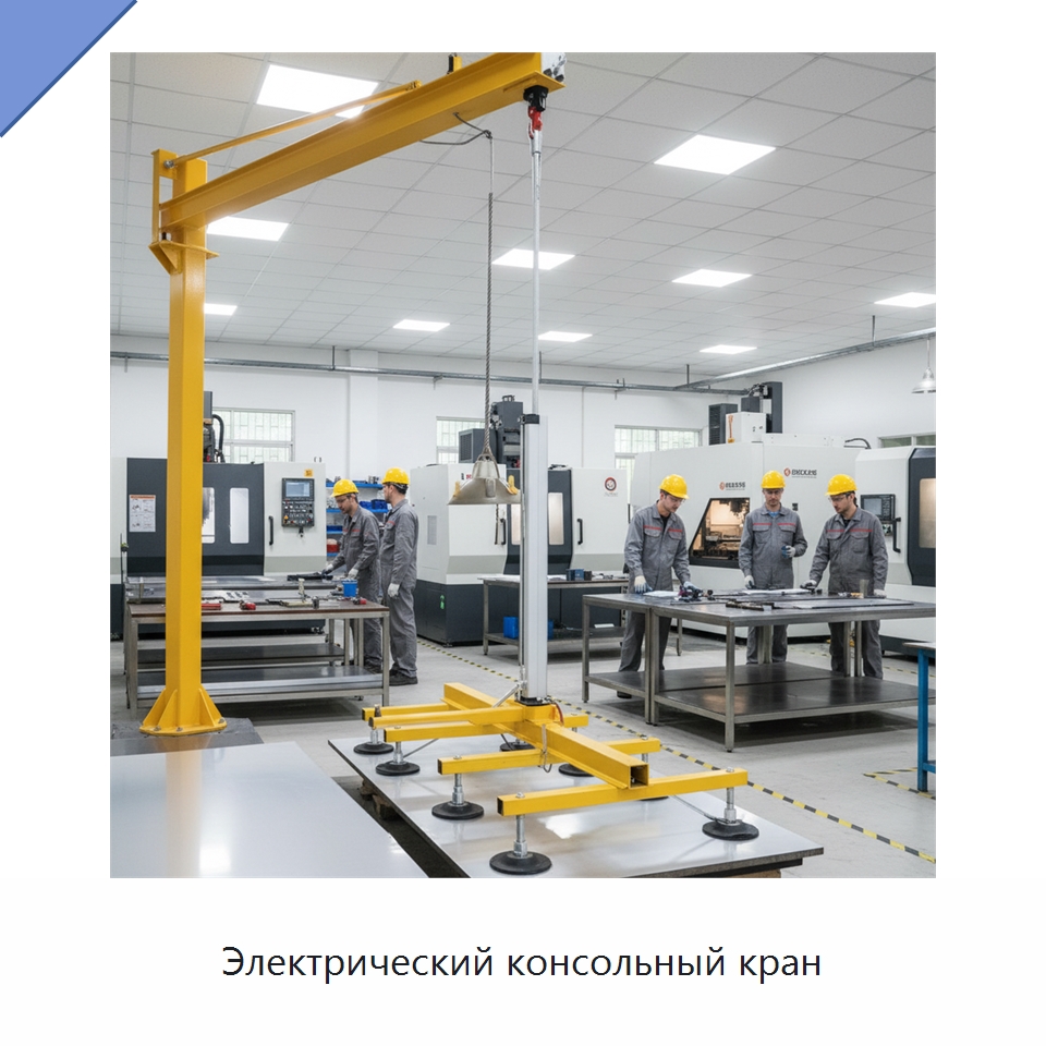 Электрический консольный кран — Вакуумные грузозахваты