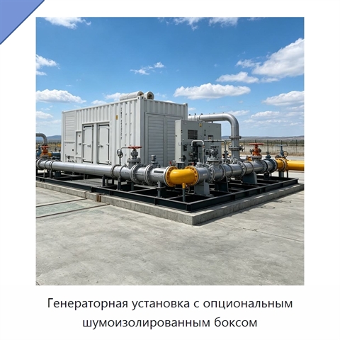 Генераторная установка с опциональным шумоизолированным боксом