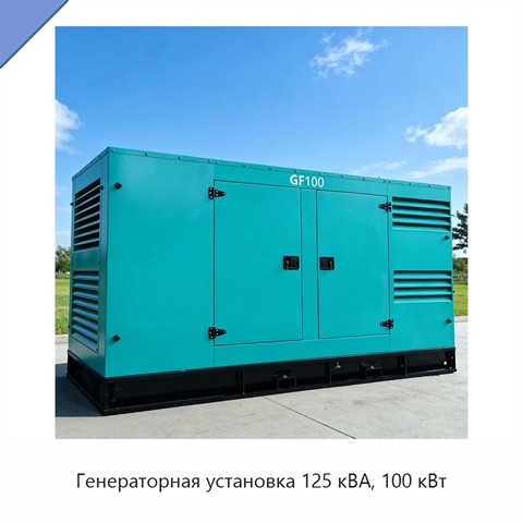 Генераторная установка 125 кВА, 100 кВт