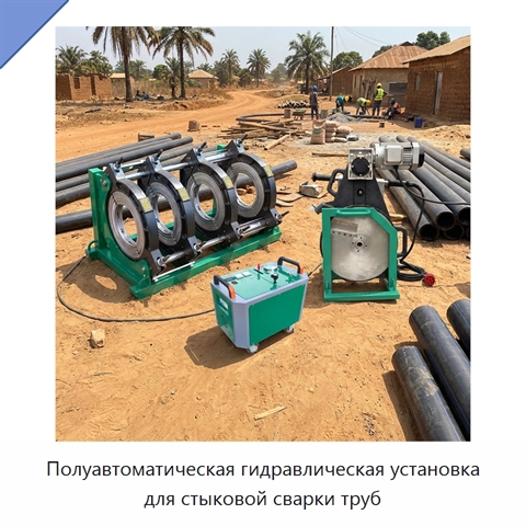 Полуавтоматическая гидравлическая установка для стыковой сварки труб