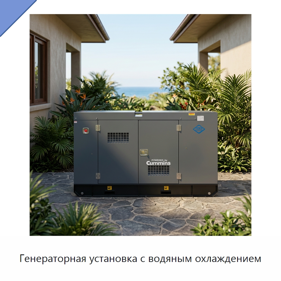 Генераторная установка с водяным охлаждением — Дизельные генераторы