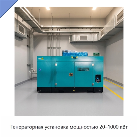 Генераторная установка мощностью 20–1000 кВт