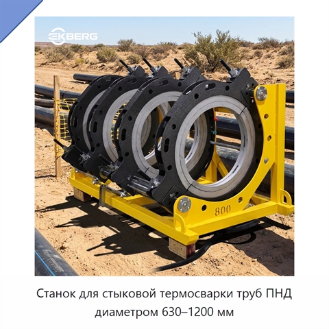 Станок для стыковой термосварки труб ПНД диаметром 630–1200 мм
