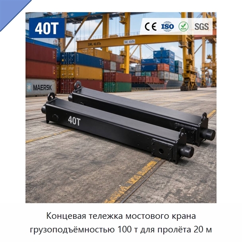 Концевая тележка мостового крана грузоподъёмностью 100 т для пролёта 20 м