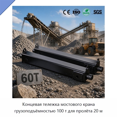 Концевая тележка мостового крана грузоподъёмностью 100 т для пролёта 20 м