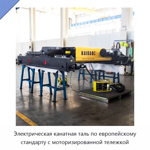 Электрическая канатная таль по европейскому стандарту с моторизированной тележкой