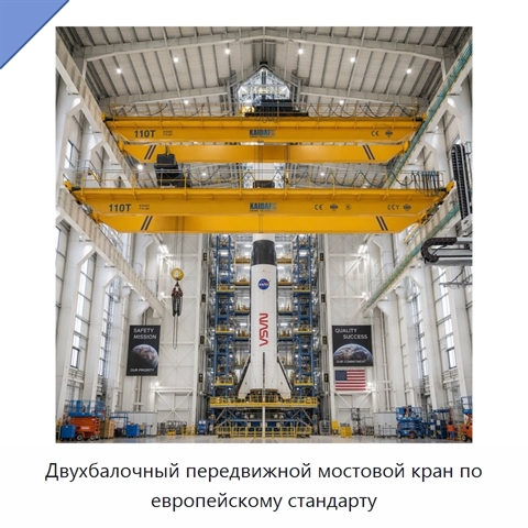 Двухбалочный передвижной мостовой кран по европейскому стандарту