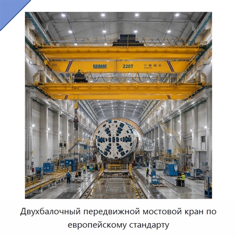 Двухбалочный передвижной мостовой кран по европейскому стандарту