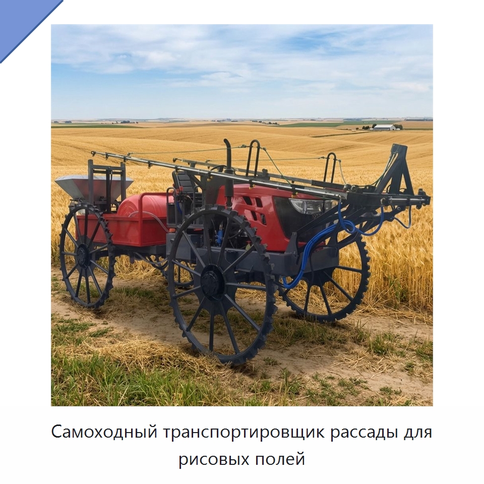 Самоходный транспортировщик рассады для рисовых полей — Специальные сельскохозяйственные машины