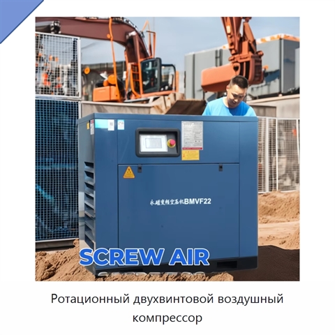 Ротационный двухвинтовой воздушный компрессор