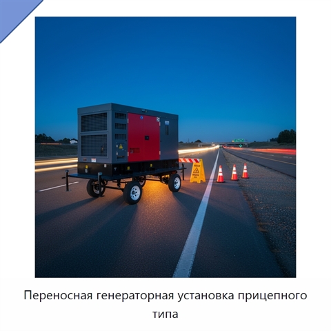 Переносная генераторная установка прицепного типа