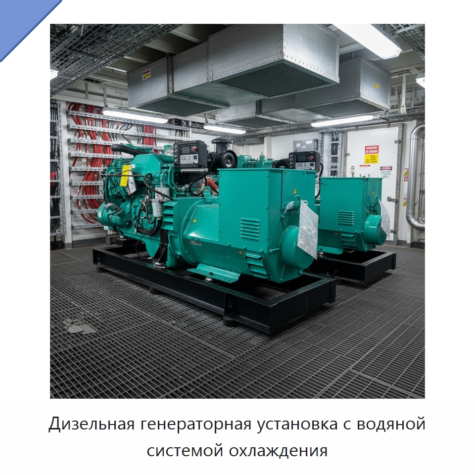 Дизельная генераторная установка с водяной системой охлаждения — Дизельные генераторы