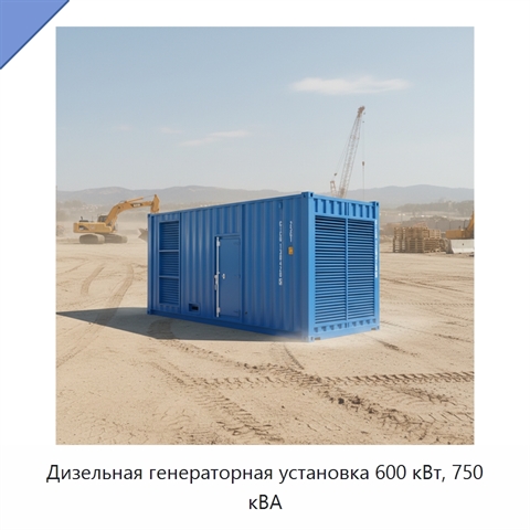 Дизельная генераторная установка 600 кВт, 750 кВА