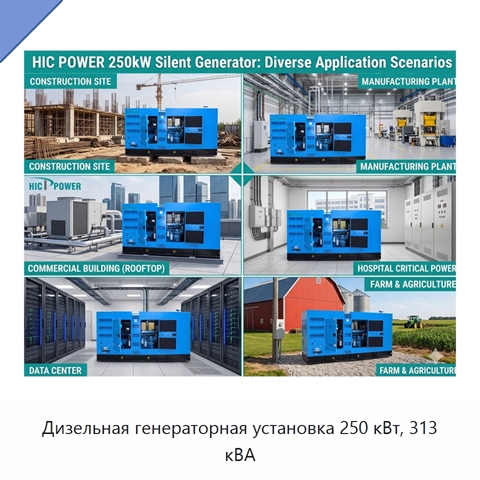 Дизельная генераторная установка 250 кВт, 313 кВА