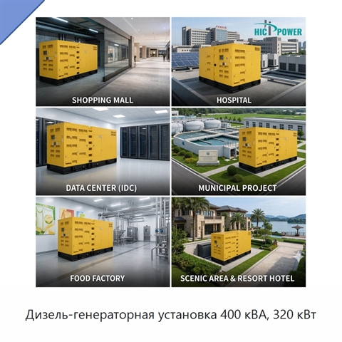 Дизель-генераторная установка 400 кВА, 320 кВт
